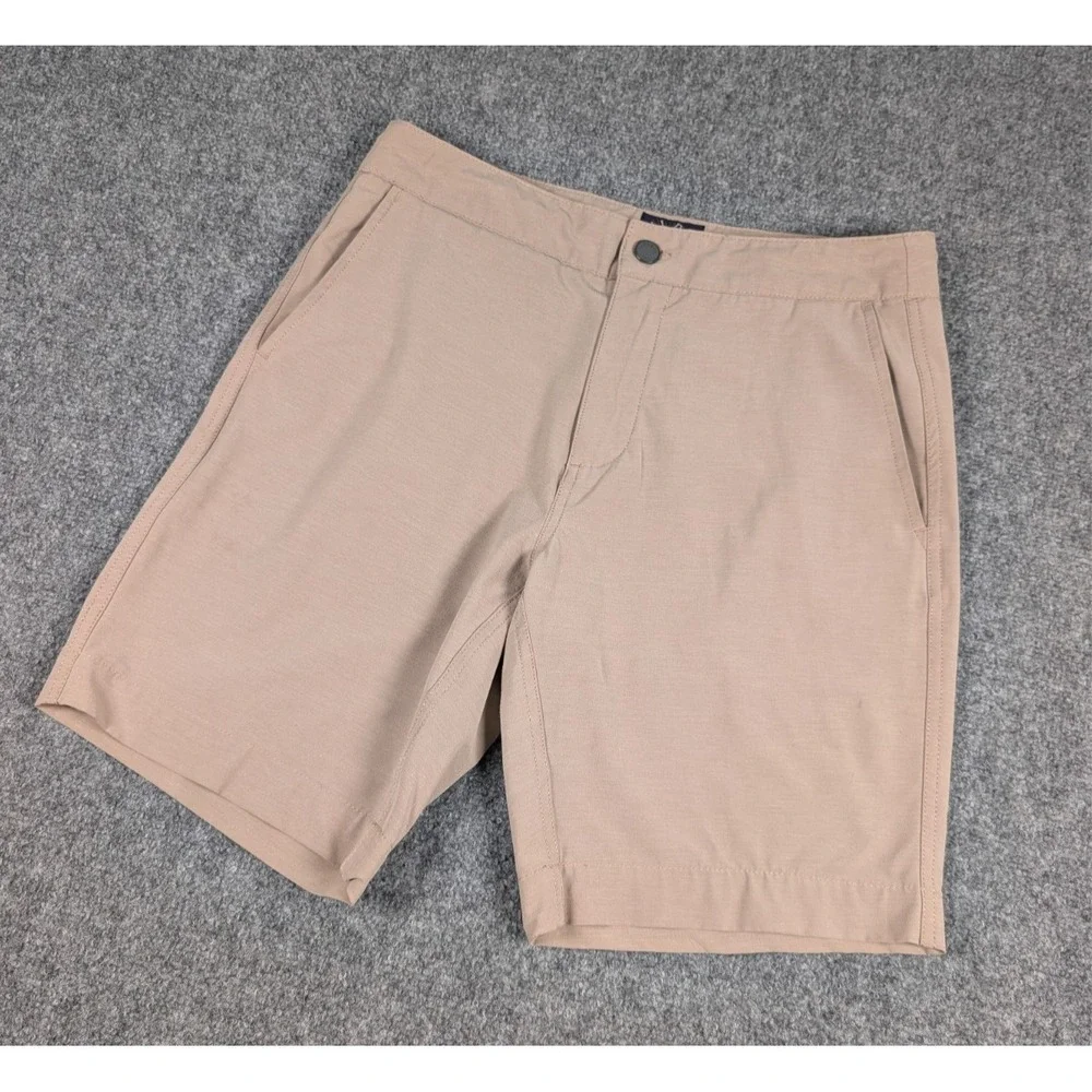 Faherty All Day Shorts Mens 30 Khaki Brown Drawstring Casual